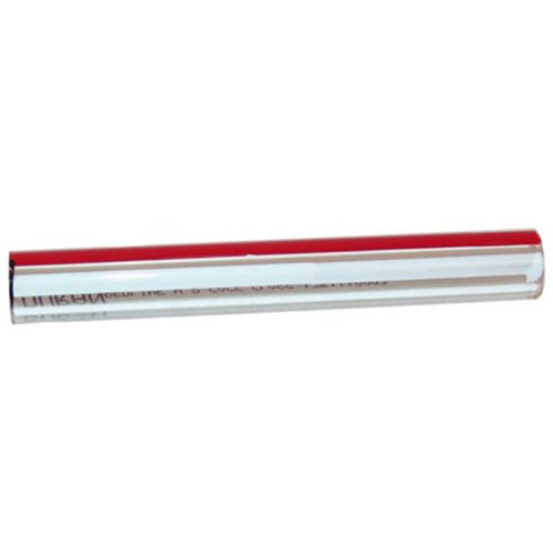 (image for) CROWN STEAM 9108-2 TUBE, GLASS-RED & WHITE STRIPE